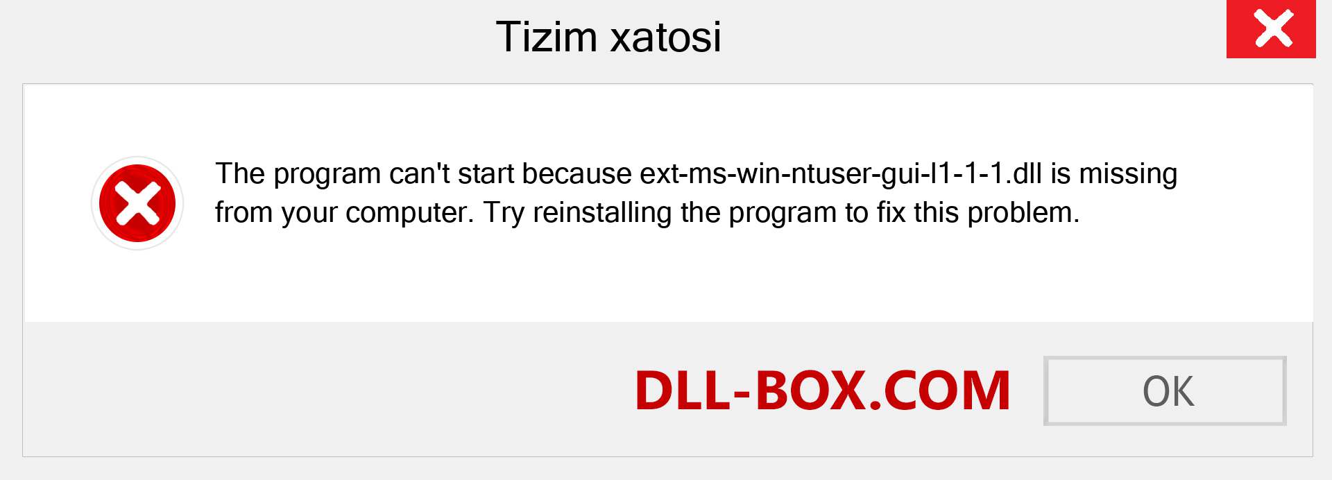 ext-ms-win-ntuser-gui-l1-1-1.dll fayli yo'qolganmi?. Windows 7, 8, 10 uchun yuklab olish - Windowsda ext-ms-win-ntuser-gui-l1-1-1 dll etishmayotgan xatoni tuzating, rasmlar, rasmlar